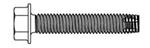 Tap-Flex Structural Tapping Screws: 3/8-16 x 2-1/2, HWH, Case of 500