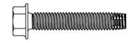 Tap-Flex Structural Tapping Screws: 3/8-16 x 2-1/2, HWH, Case of 500