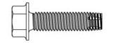 Tap-Flex Structural Tapping Screws: 1/2-13 x 2, HWH, Case of 250