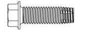 Tap-Flex Structural Tapping Screws: 5/8-11 x 2, HWH, Case of 150