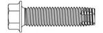 Tap-Flex Structural Tapping Screws: 5/8-11 x 2 1/2, HWH, Case of 150