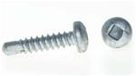 Stainless Steel Drill Screw, #8-18 x 3/4",  Type 3 Point, Pan Head with Square Drive