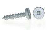 Stainless Steel Type AB Tapping Screw, 10-16 x 1", Pancake Head, Square Drive